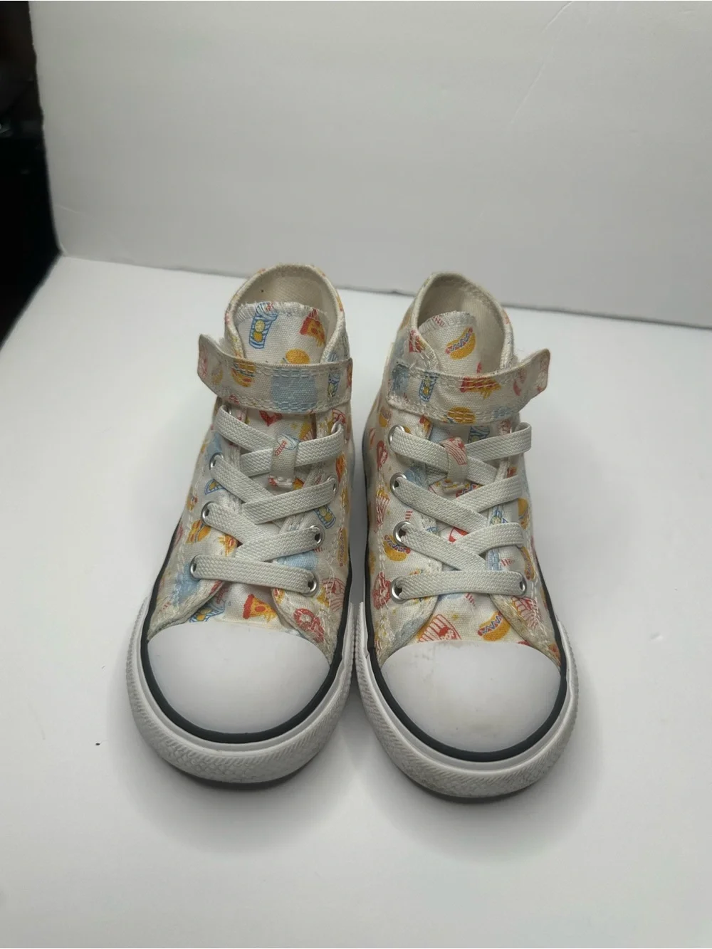 Converse Kids Cream High-Top Sneakers with Colorful Snack Print